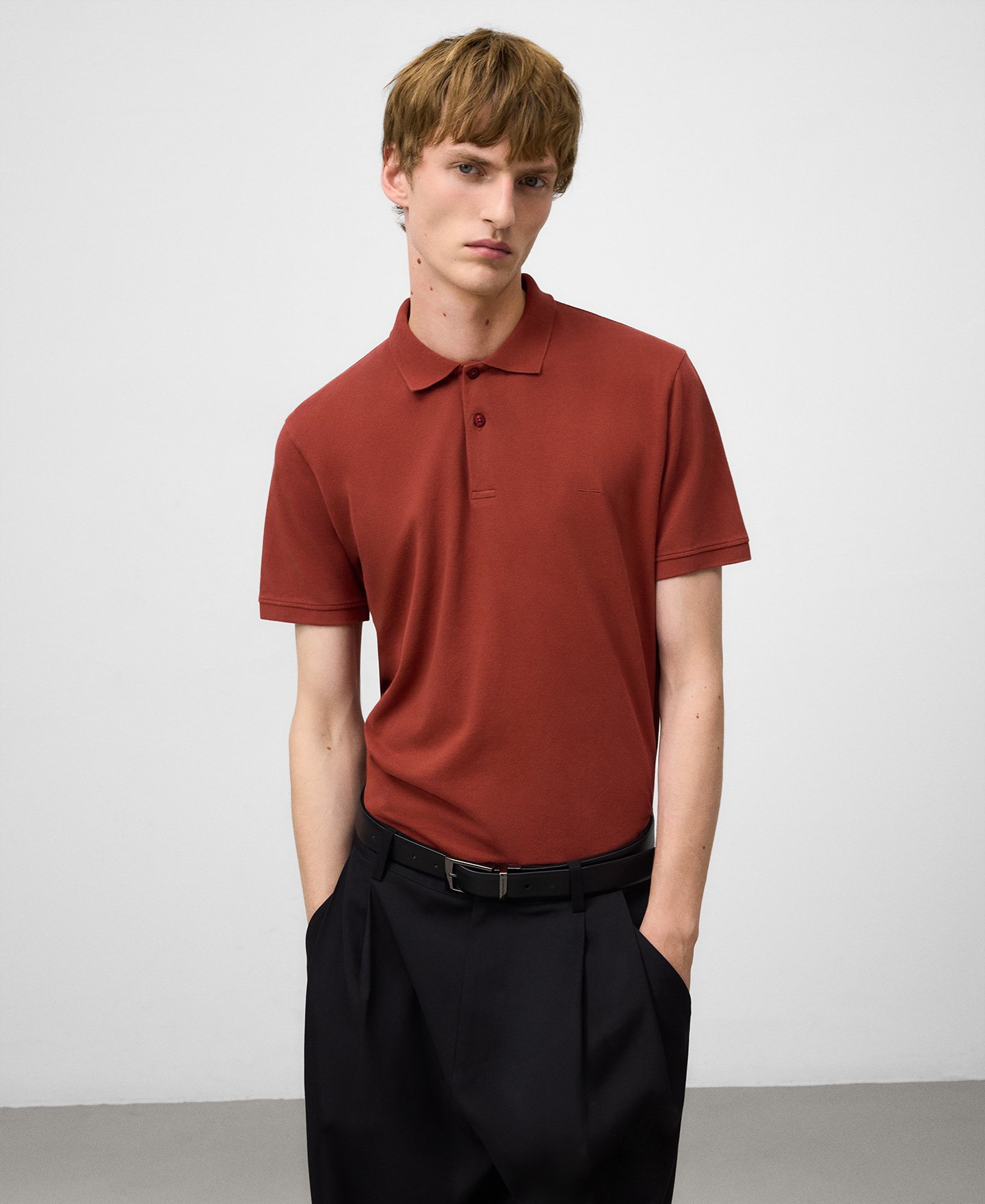Polo piqué algodón orgánico hombre image number 0