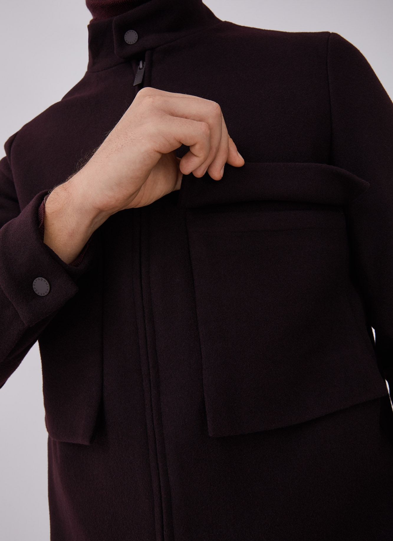 Wool jacket with patch pockets image number 2