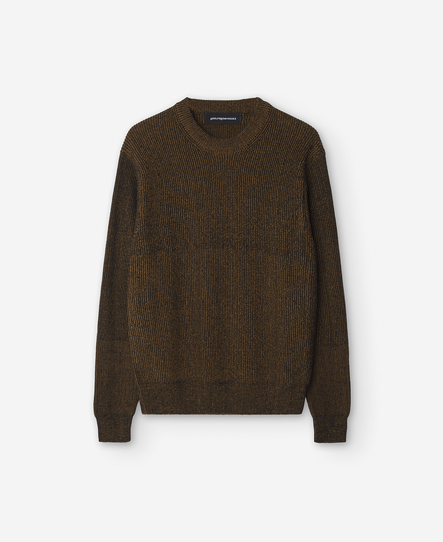Mixed brown crew neckline sweater image number 6