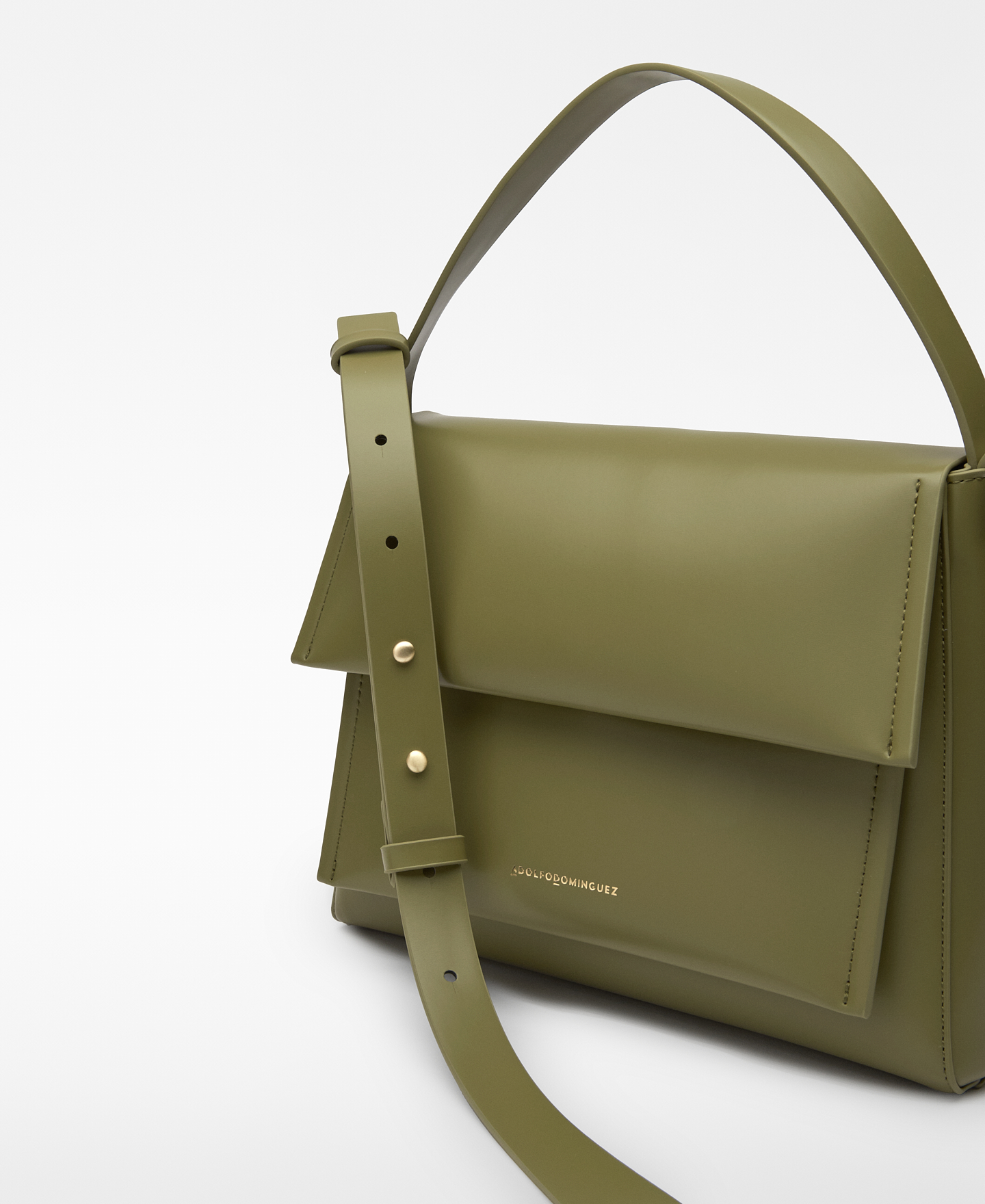 Leather-Non-Leather flap crossbody woman image number 3
