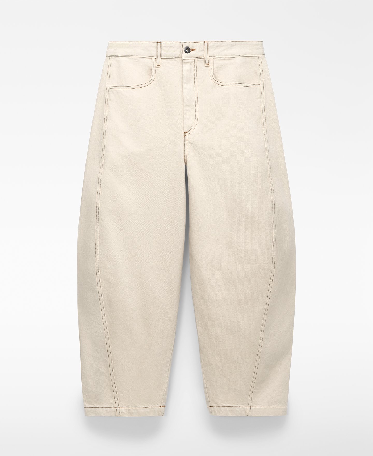 Pantal&oacute;n barrel fit denim algod&oacute;n image number 4