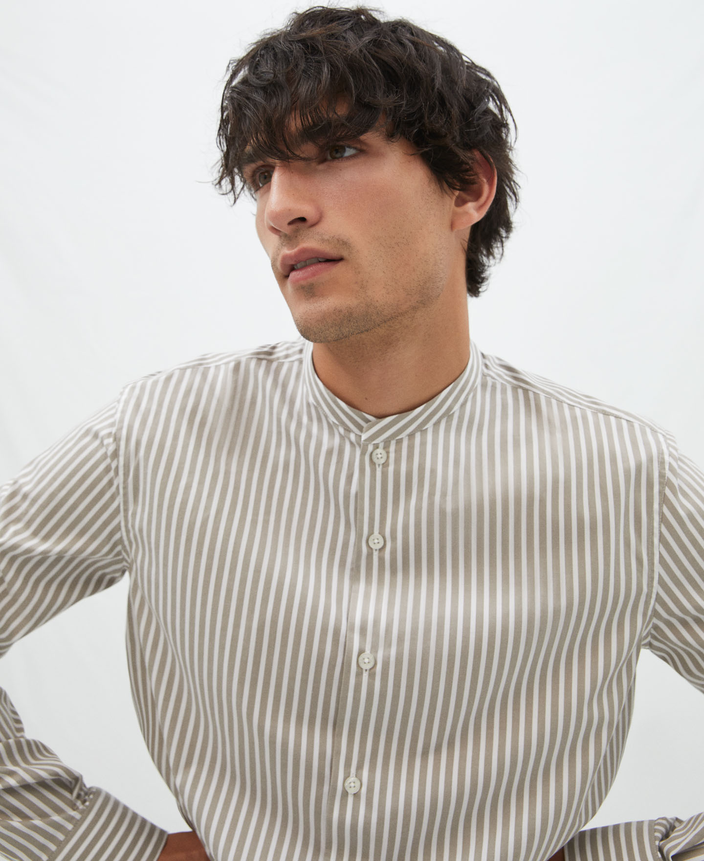 Striped shirt in cotton image number 3