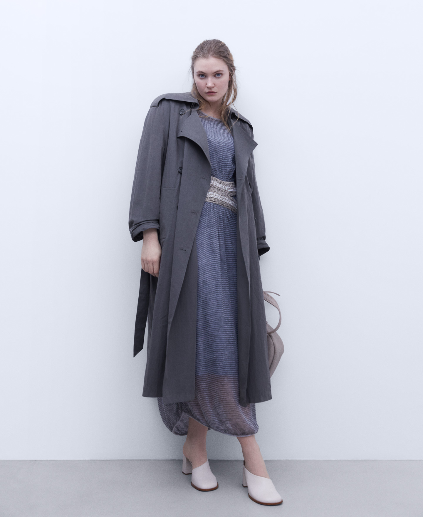 Long dress with jacquard details image number 1