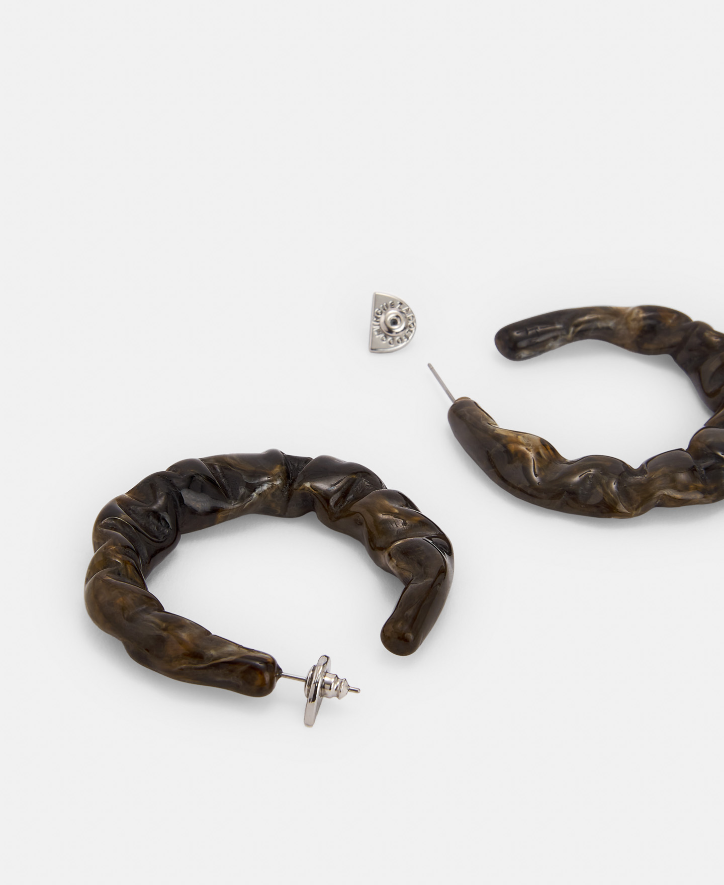 Resin hoop earrings image number 2