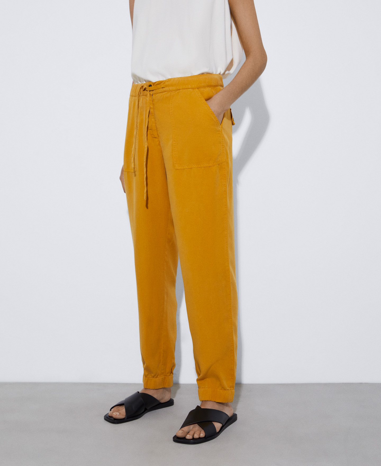 Tencel™ lyocell jogger trousers image number 0
