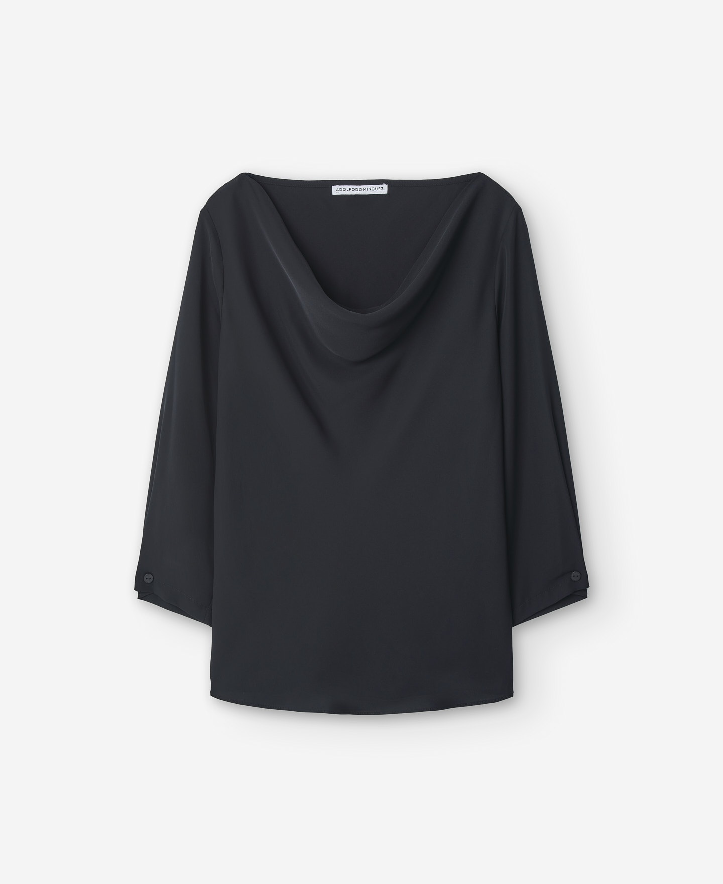 Draped collar blouse for women image number 4