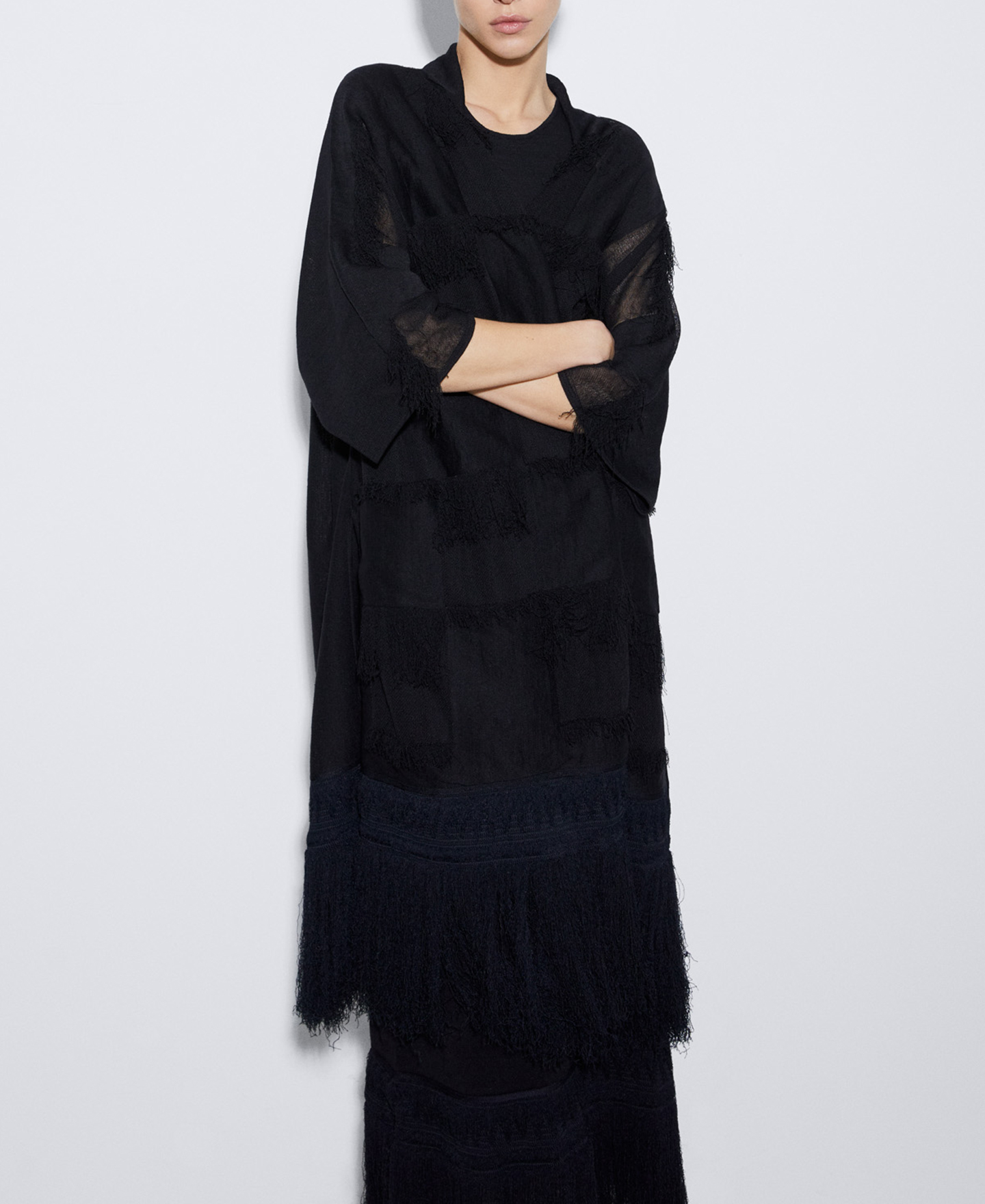 Fringed kimono jacket image number 0