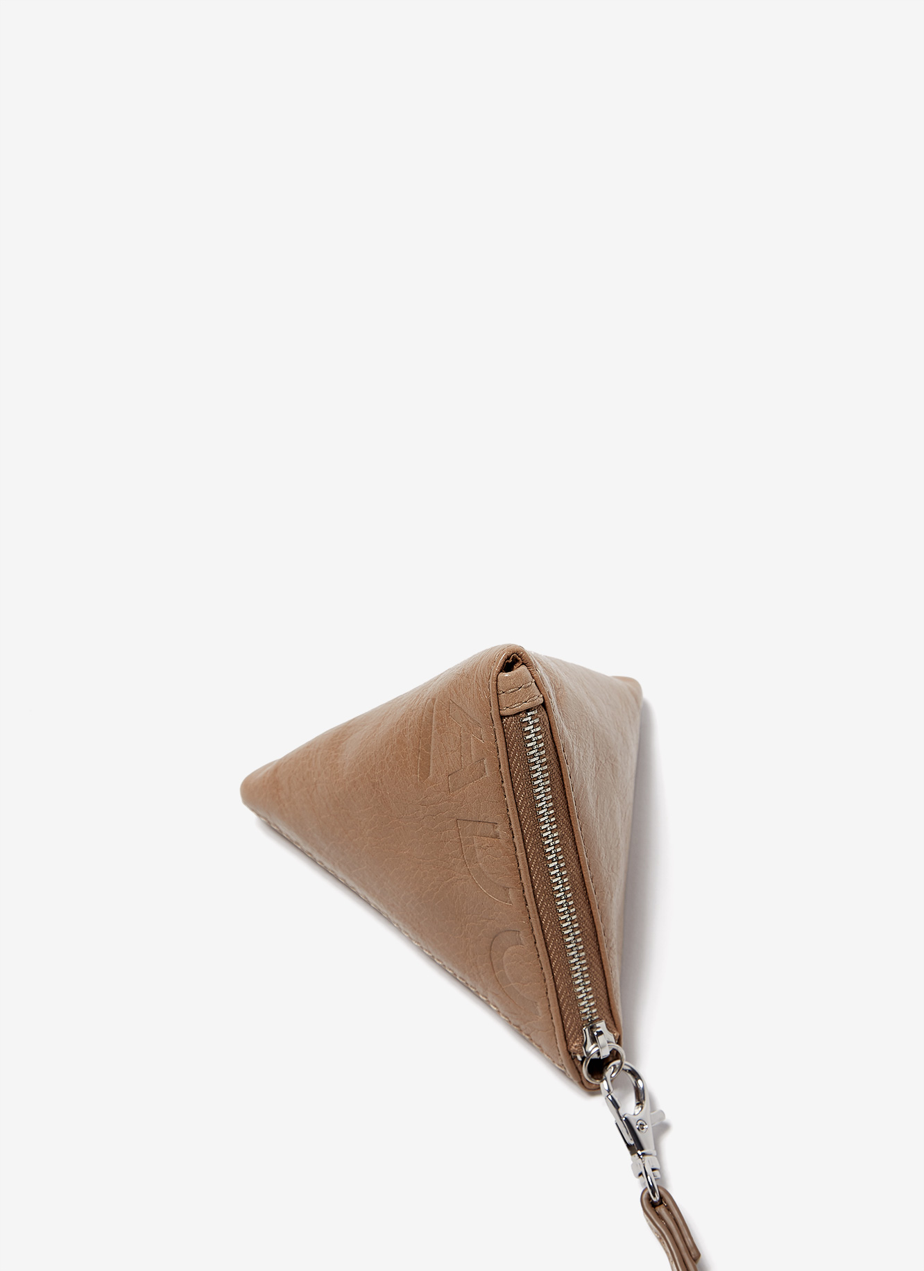 Monedero triangular en piel brillo image number 2