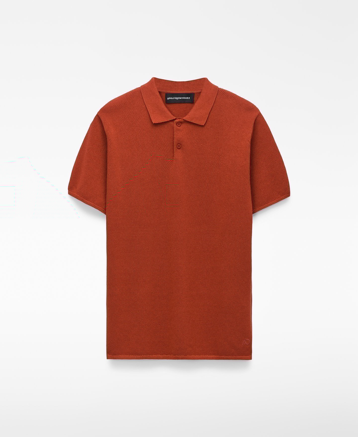 Regular fit structured knit polo shirt image number 4