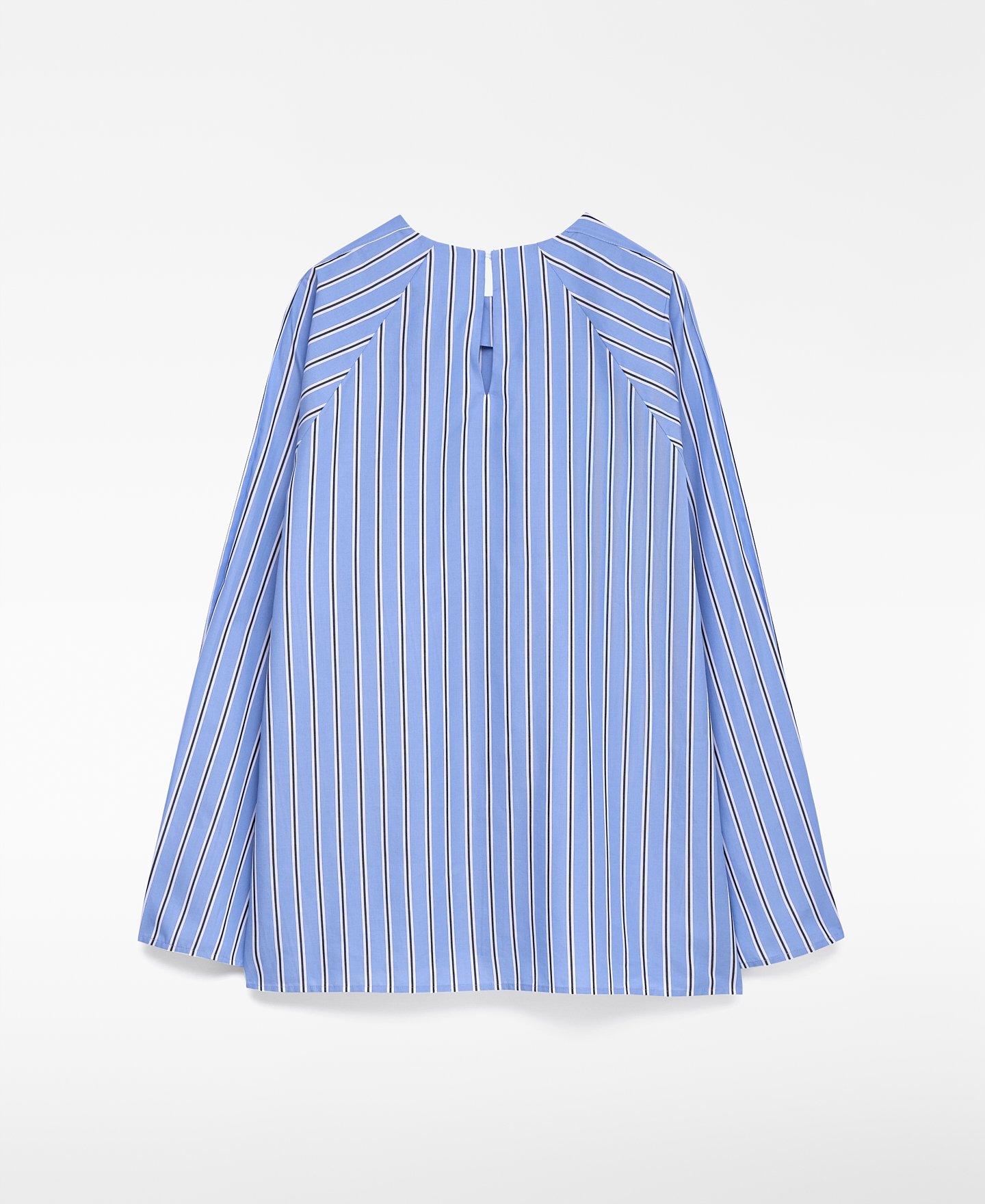 Crew neckline cotton blouse woman image number 5