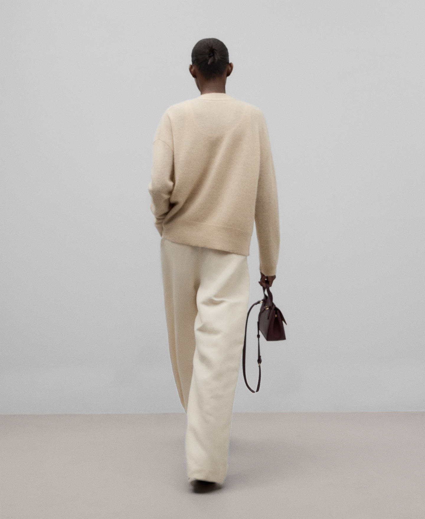 Oversized cashmere cardigan woman image number 2