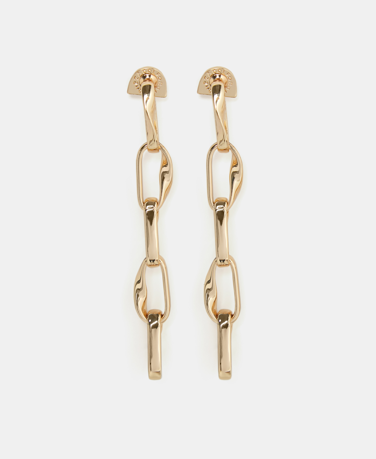Pendientes largos eslabones imperfectos image number 0