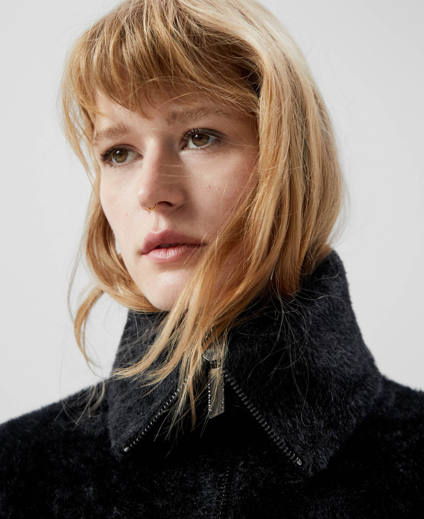 Nylon funnel collar jacket image number 3