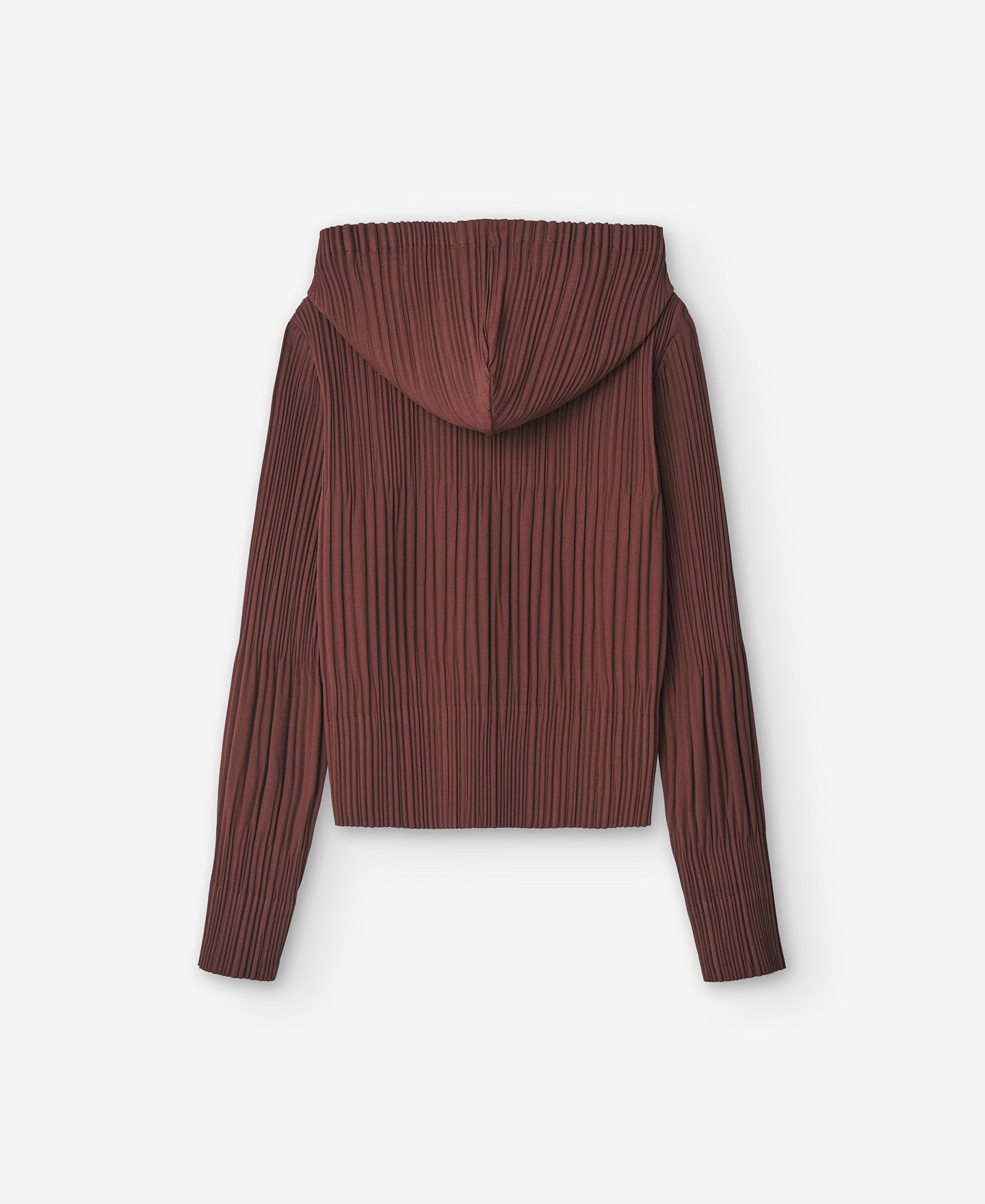 Brown short crinkle sweatshirt woman image number 4