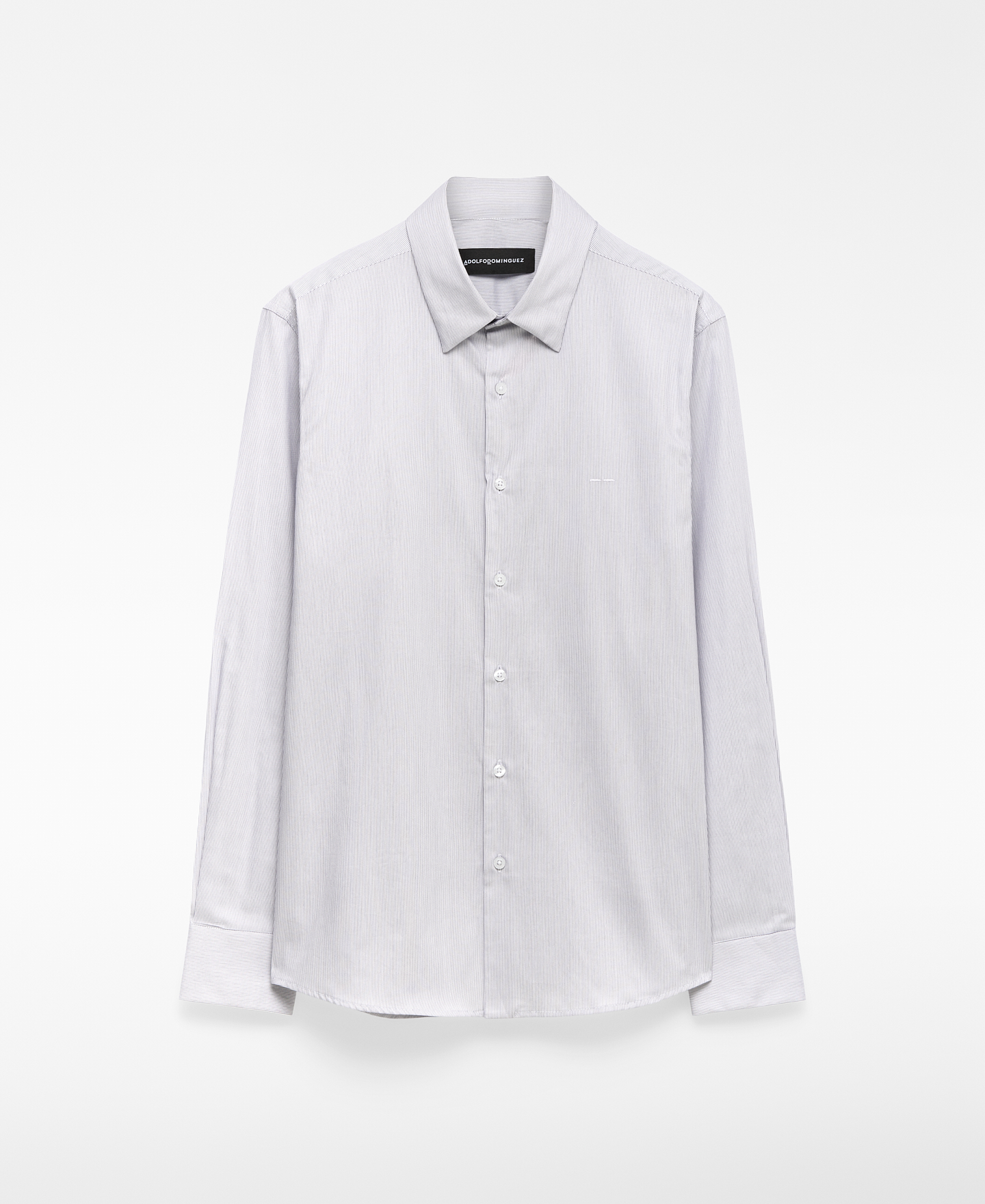 Regular fit micro-pattern shirt man image number 4