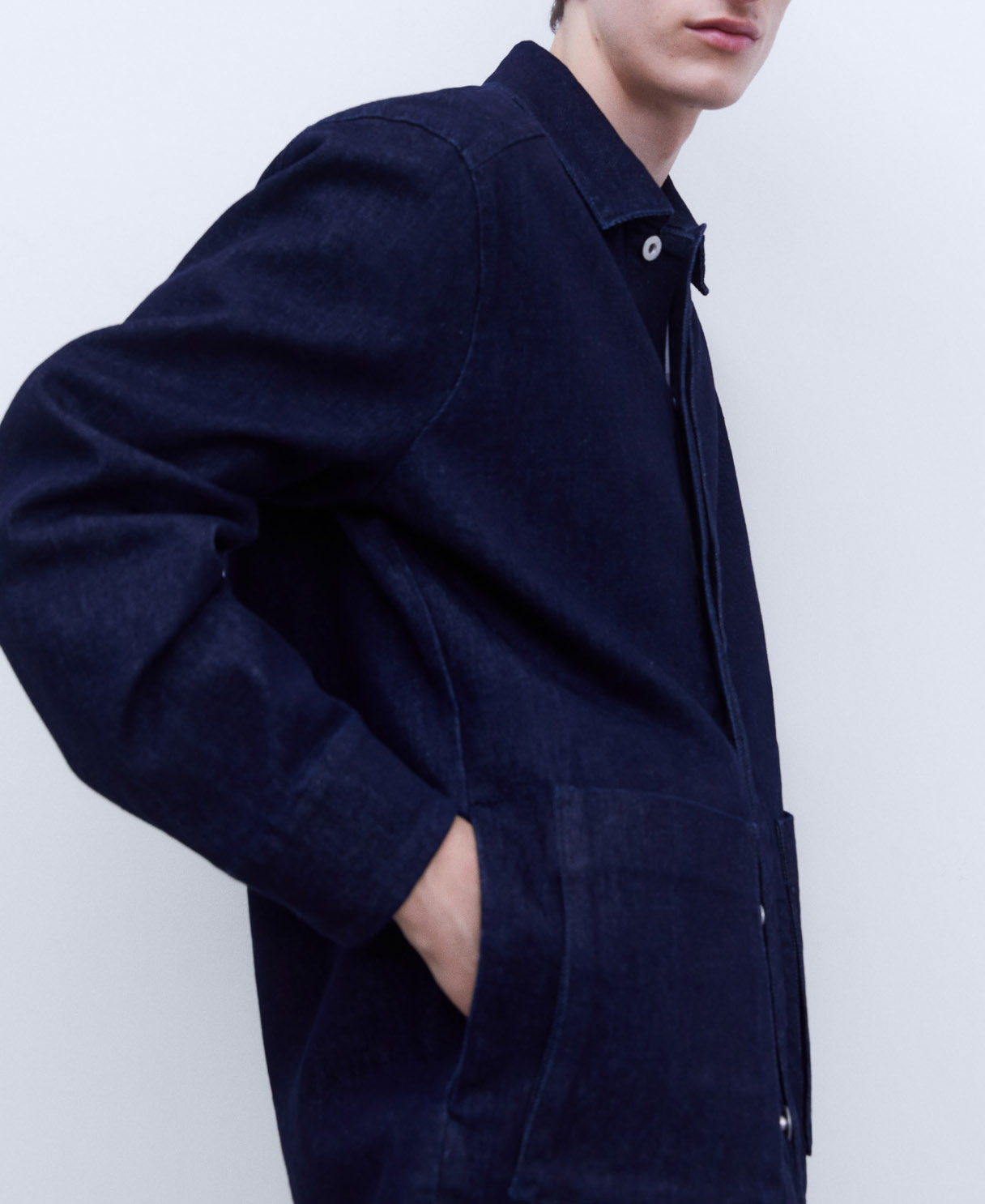 Stretch cotton denim jacket image number 5