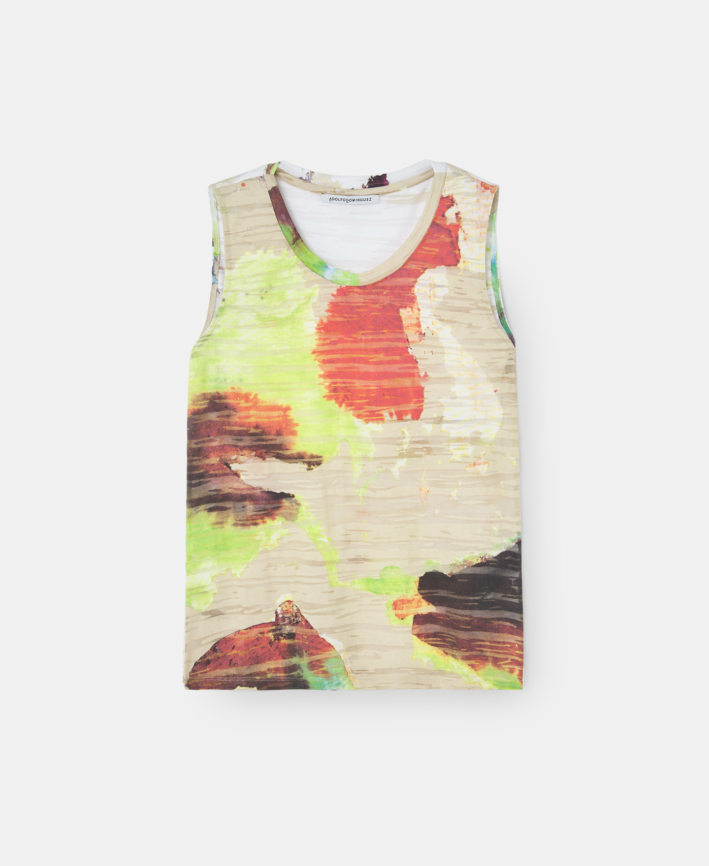 Striped sleeveless t-shirt image number 4