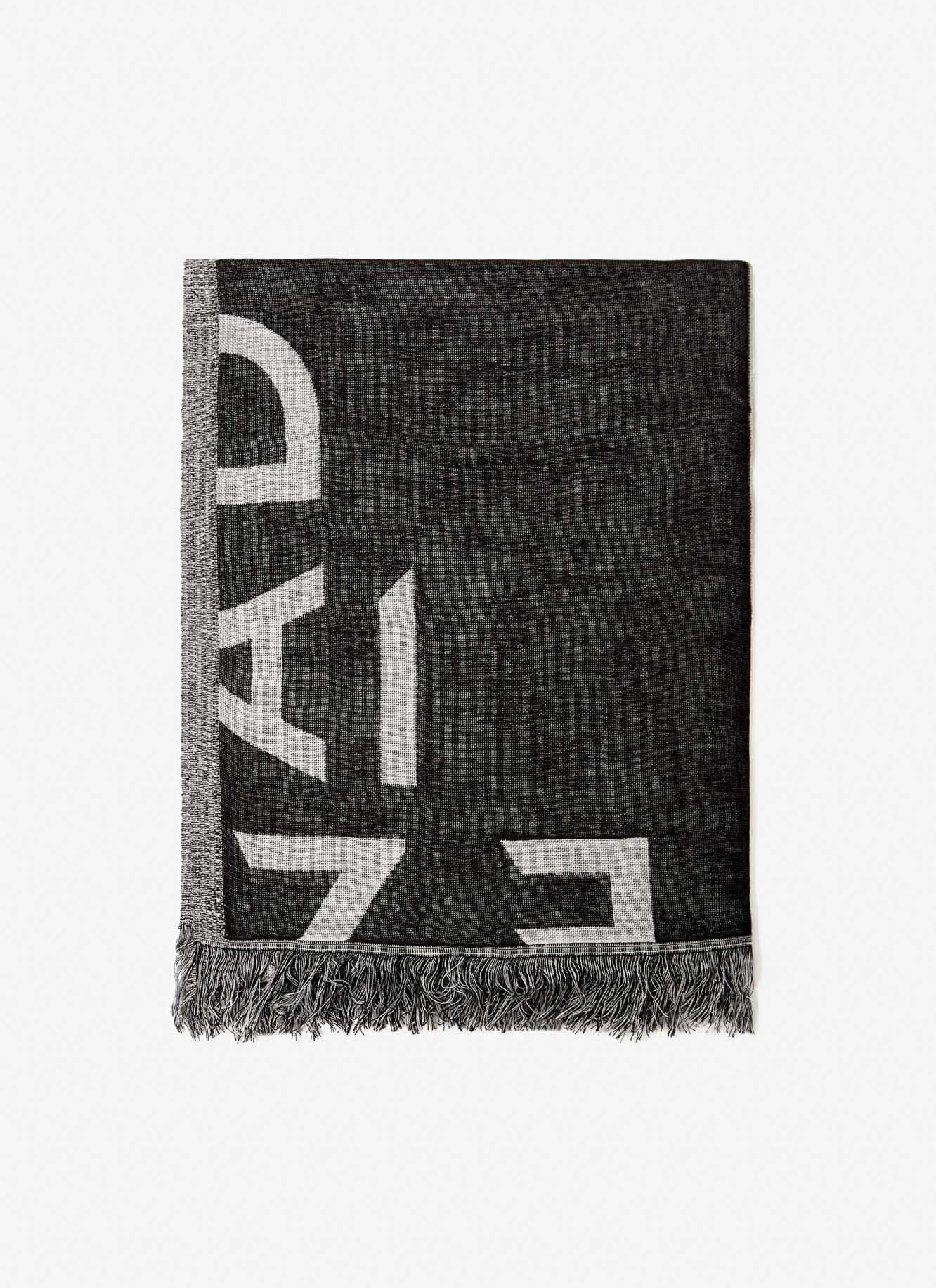 Jacquard foulard with broken logo image number 0