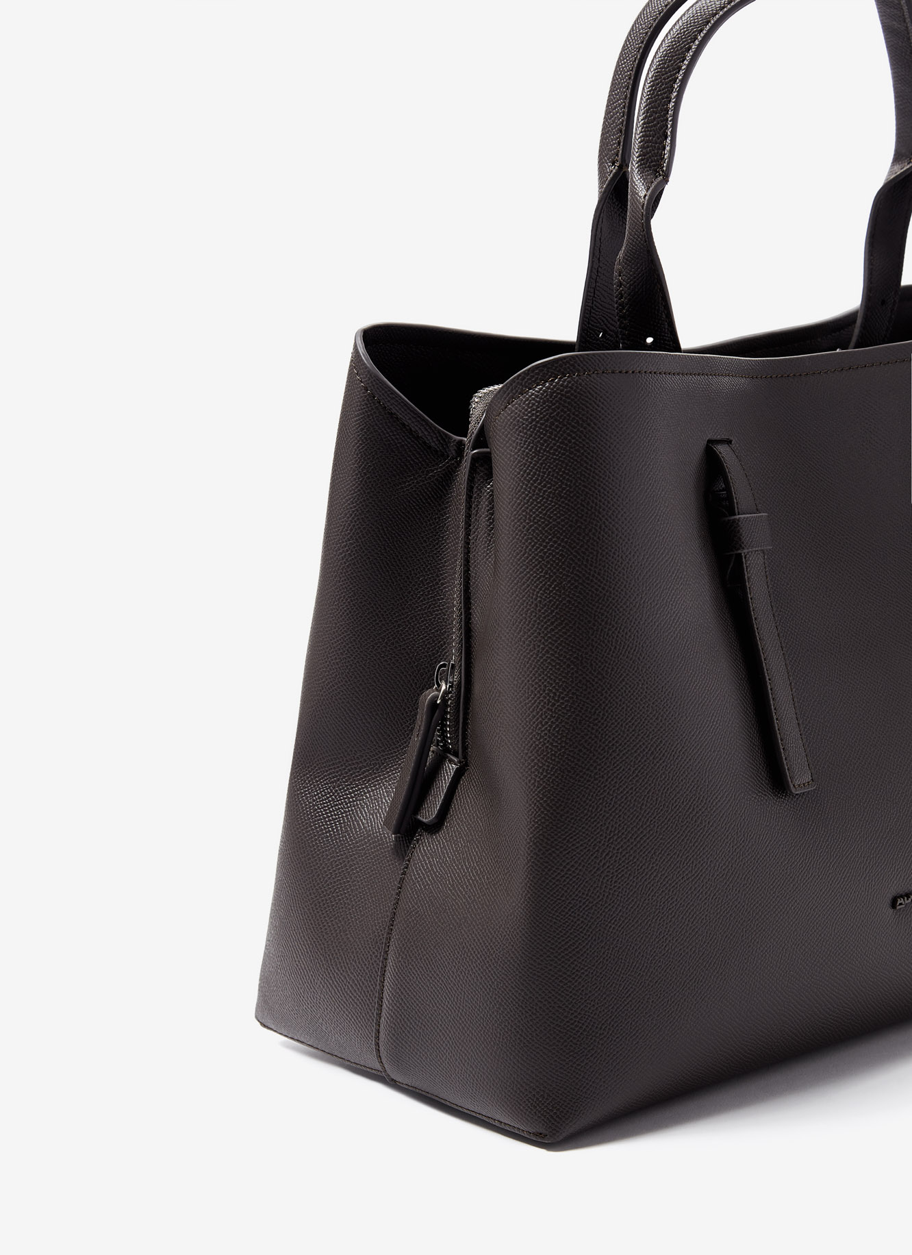 Faux saffiano city bag image number 1