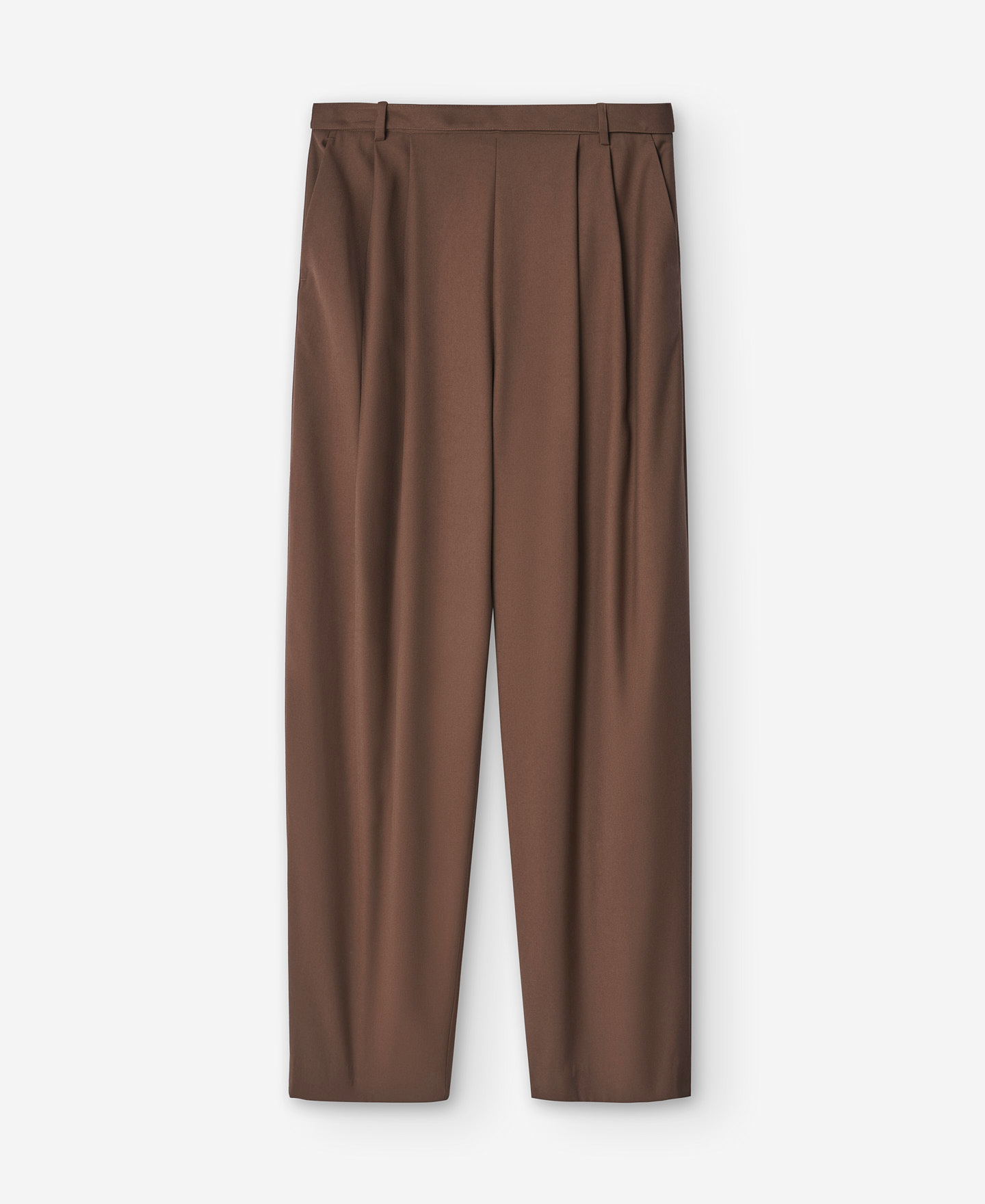 Brown darts trousers for women image number 4