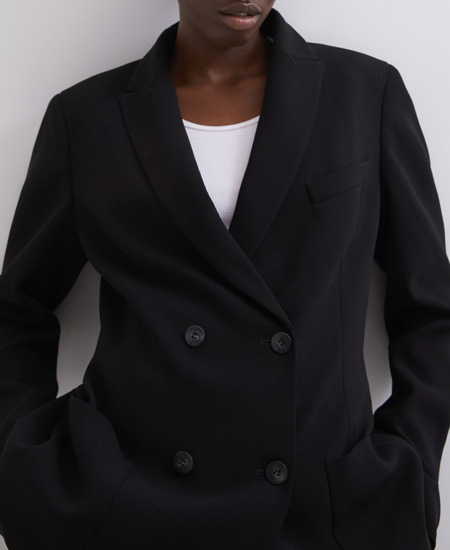 Four button straight blazer image number 0