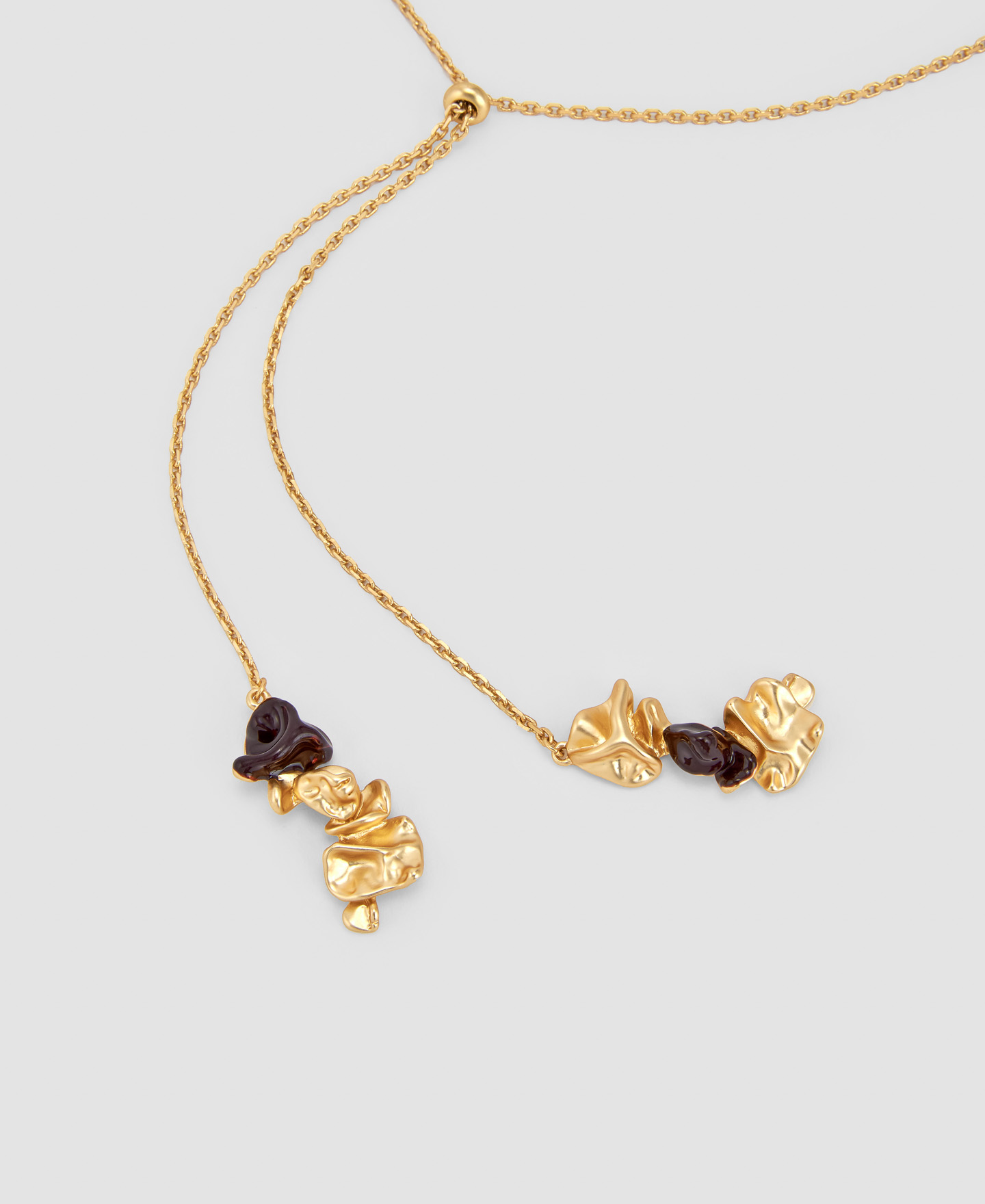 Zinc, brass and resine Pétalo necklace image number 1