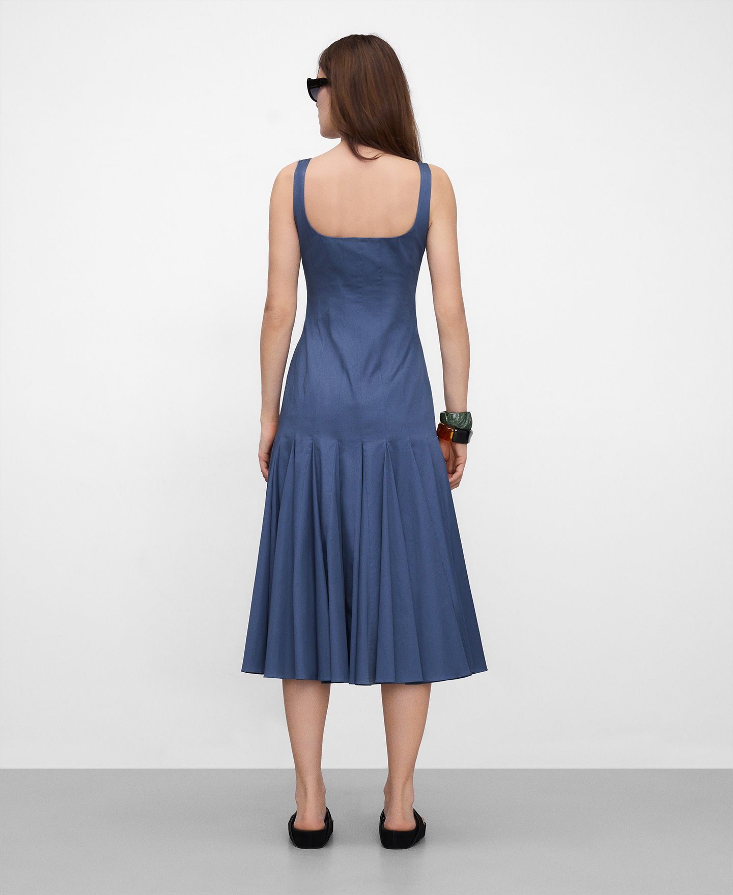 Vestido midi plisado image number 2