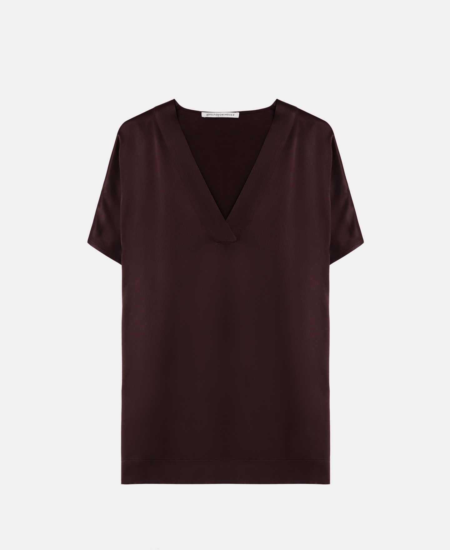 V-neck viscose t-shirt image number 4