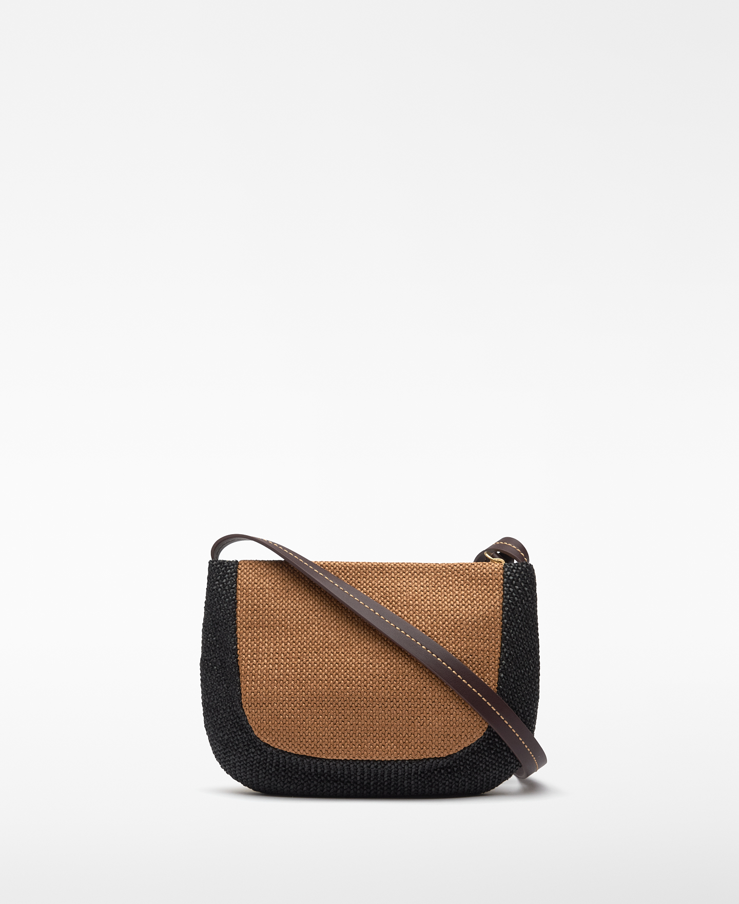 Dorna raffia-textured shoulder bag woman image number 1