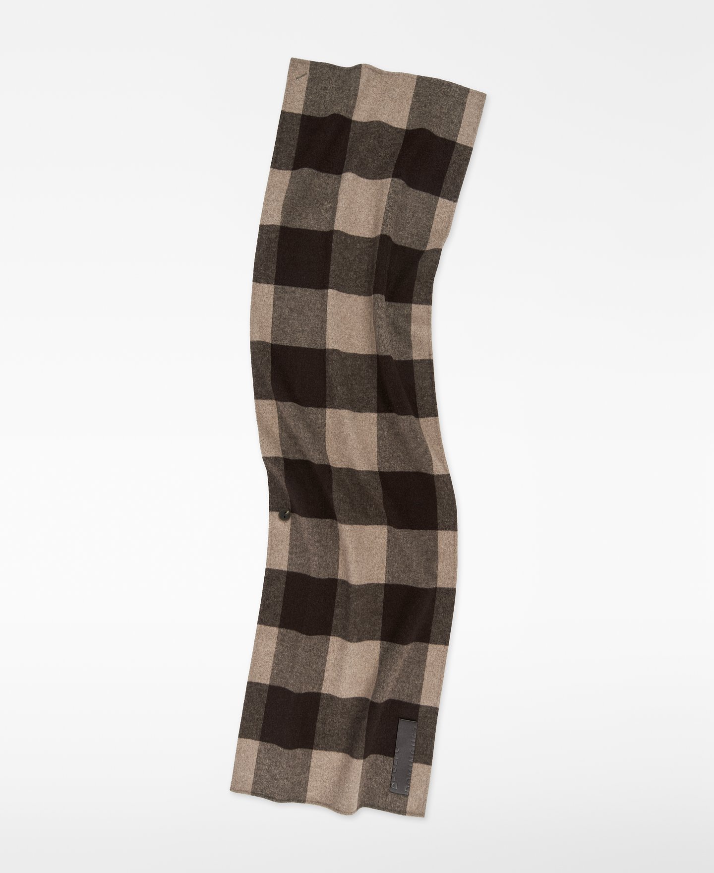 Double-faced checkered scarf woman image number 1