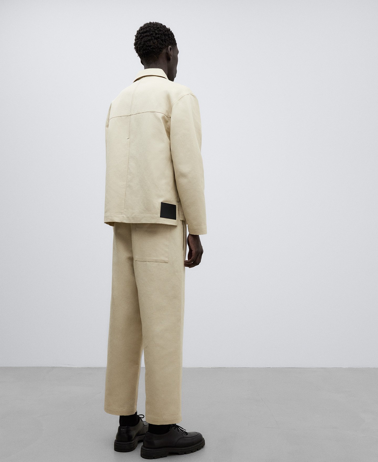 Cotton linen trousers for man image number 2