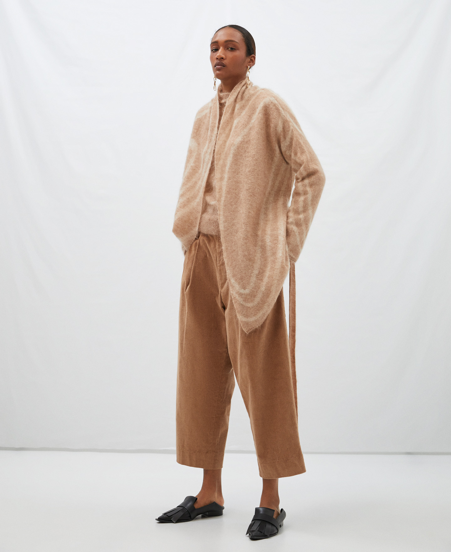 Spiral motif mohair jacket image number 1