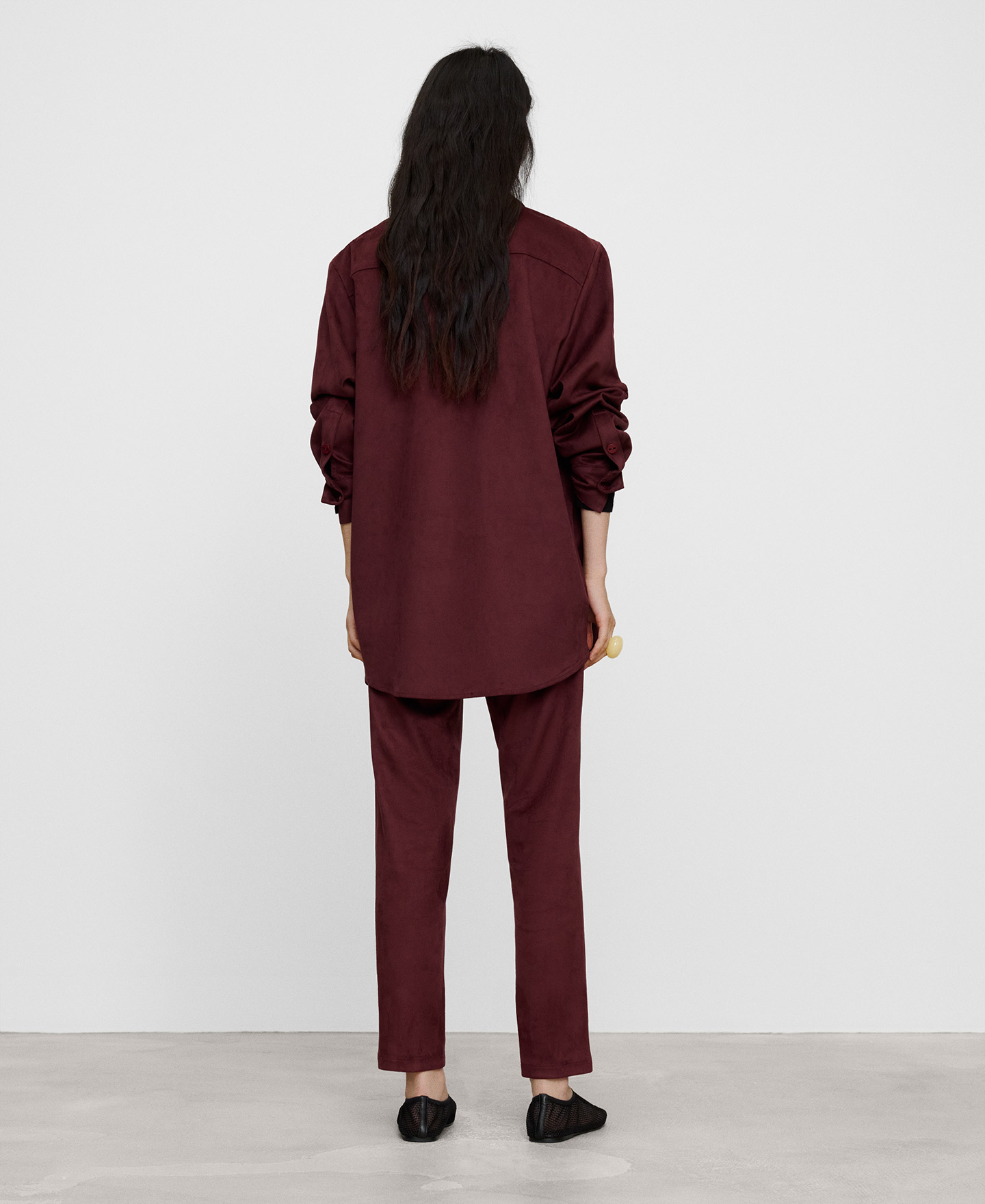 Suede-effect shirt with pocket image number 2