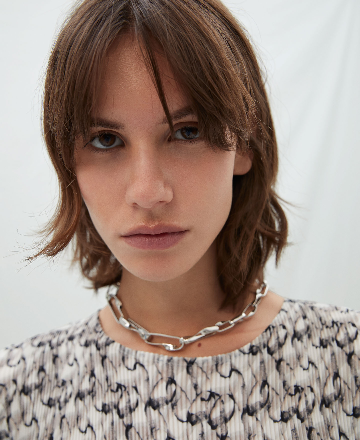 Printed crinkle blouse image number 3