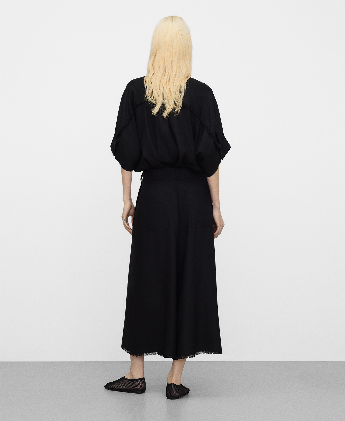 Fringed culotte trousers image number 2