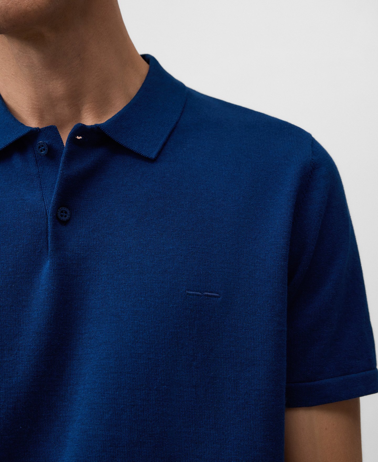 Regular fit heather polo shirt man image number 3