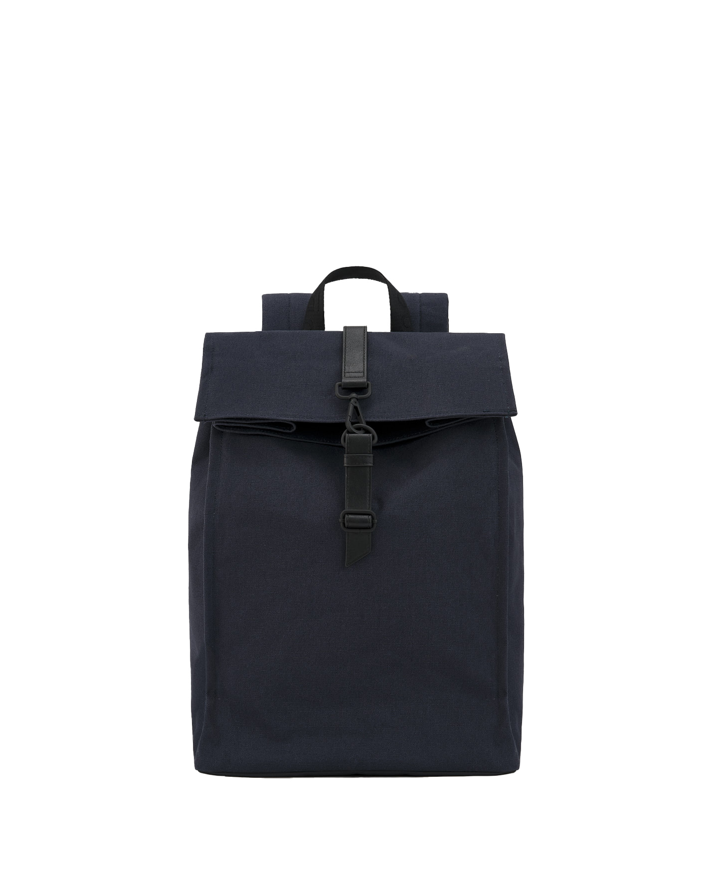 Rectangular navy blue backpack man image number 0