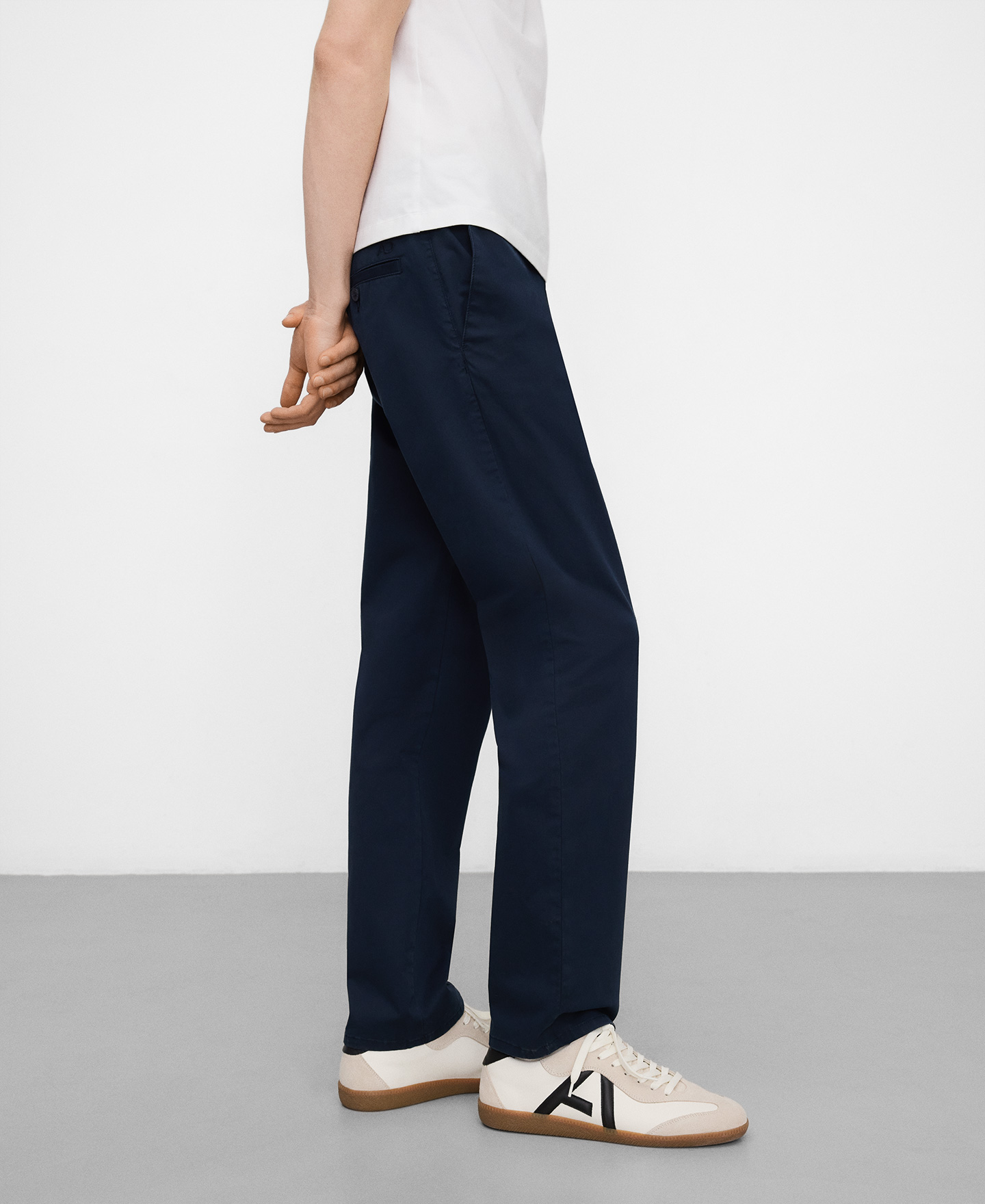 Cotton twill chino trousers image number 0