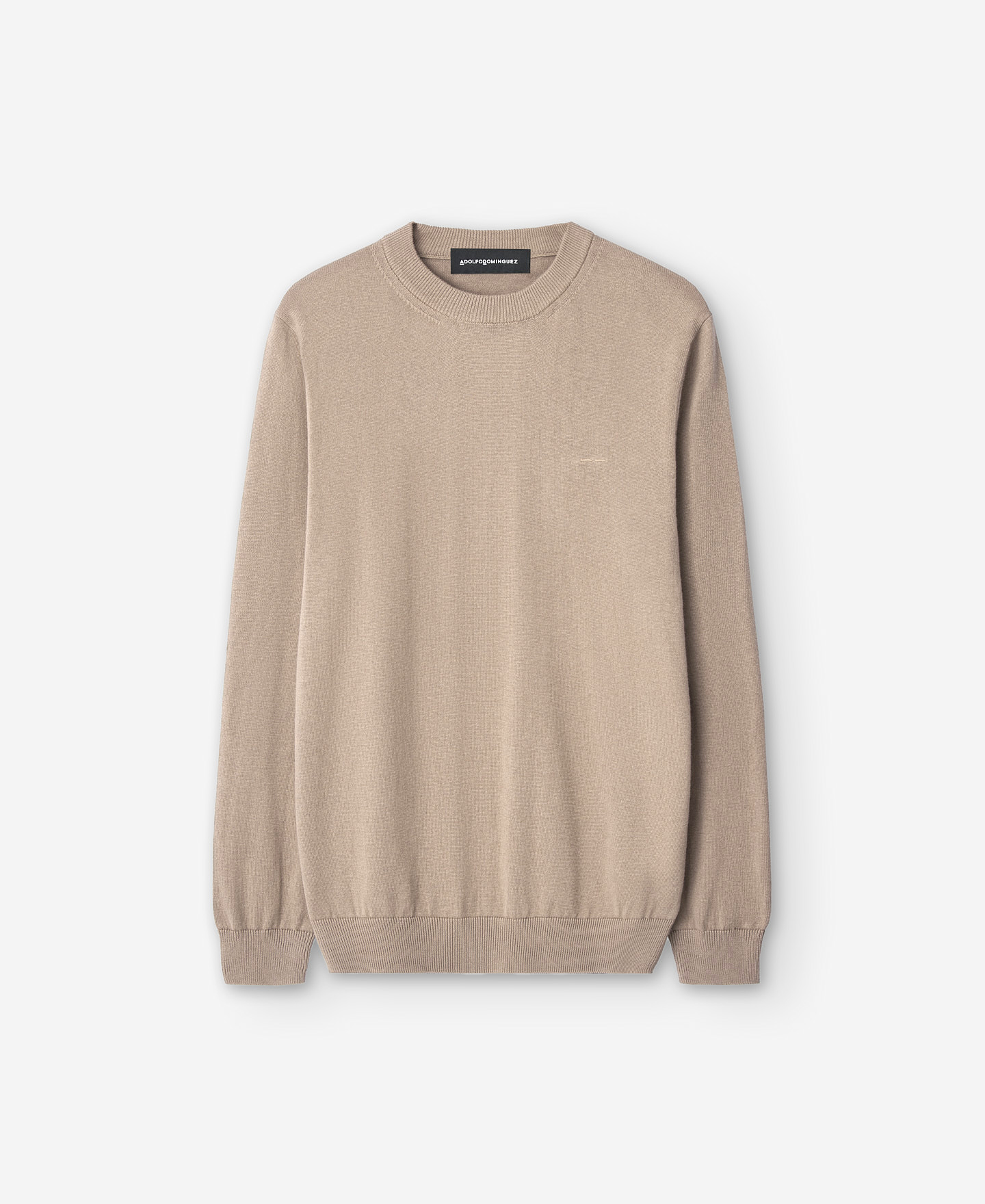Crew neck cotton sweater for men image number 4