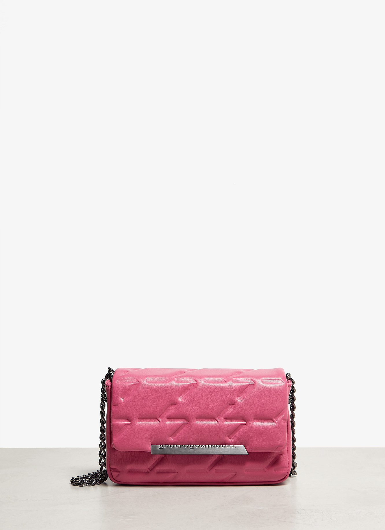 Small quilted leather flapped bag image number 4
