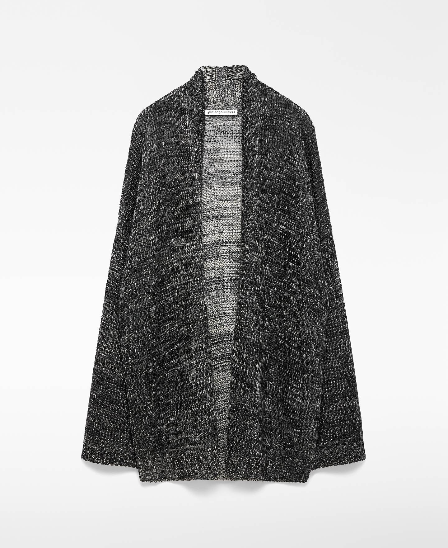 Marled knit kimono jacket woman image number 4