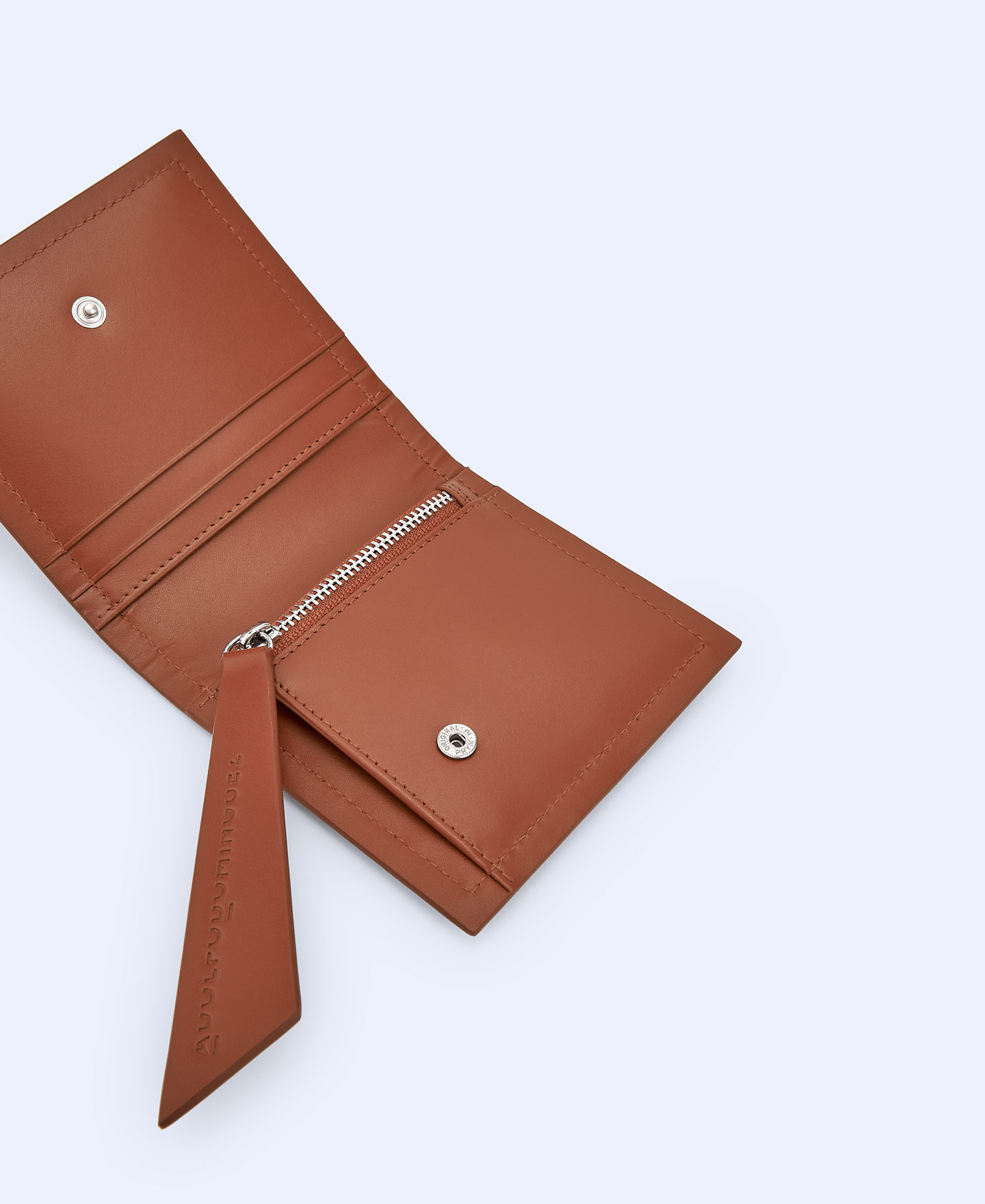 Asymmetric leather wallet image number 1