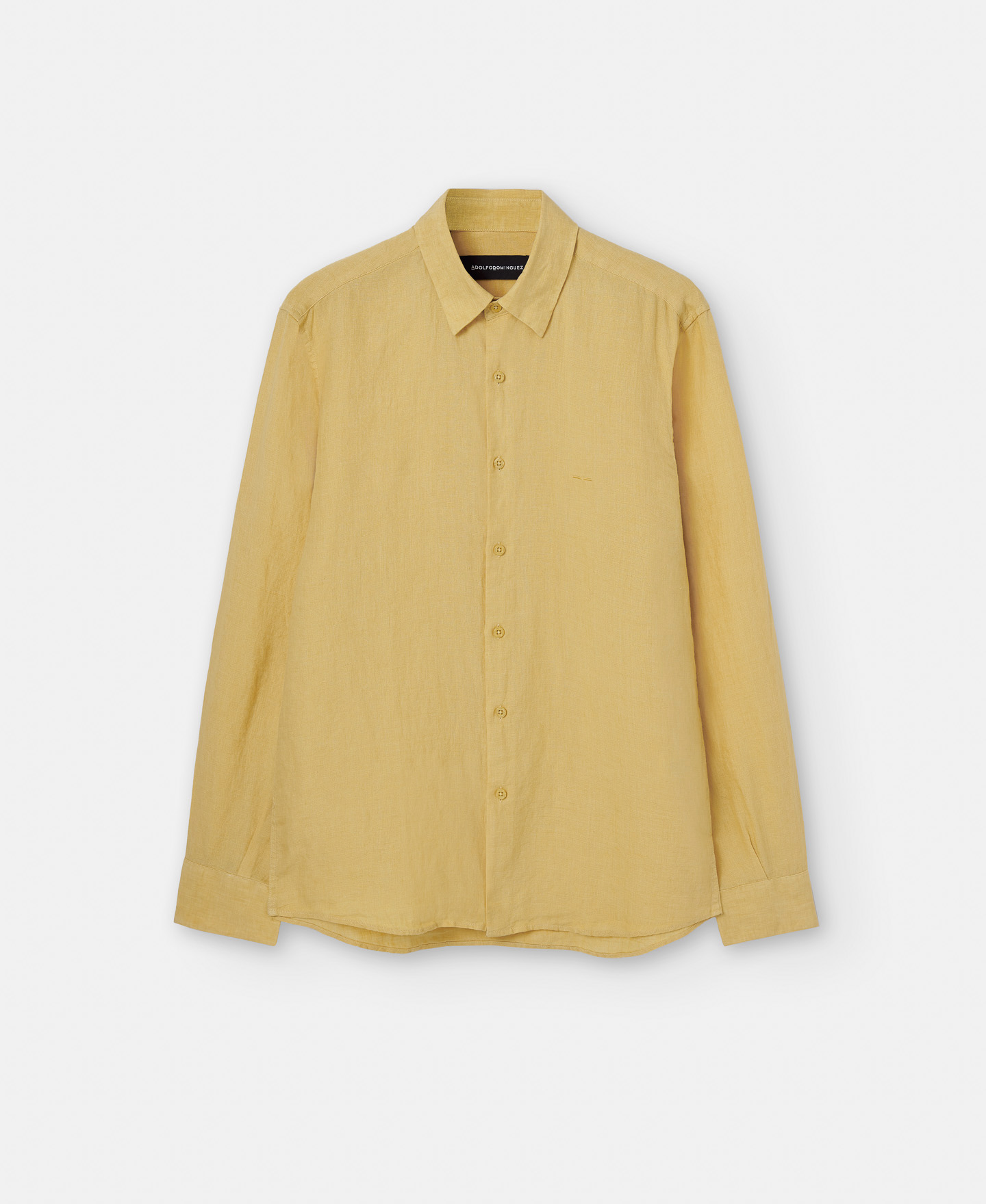 Camisa cuello solapa 100% lino image number 4