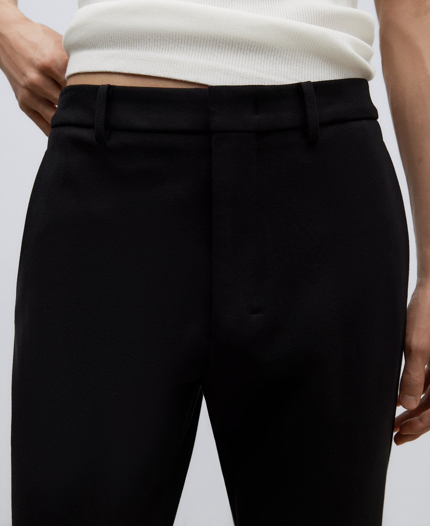 Stretch woven tailored trousers image number 3