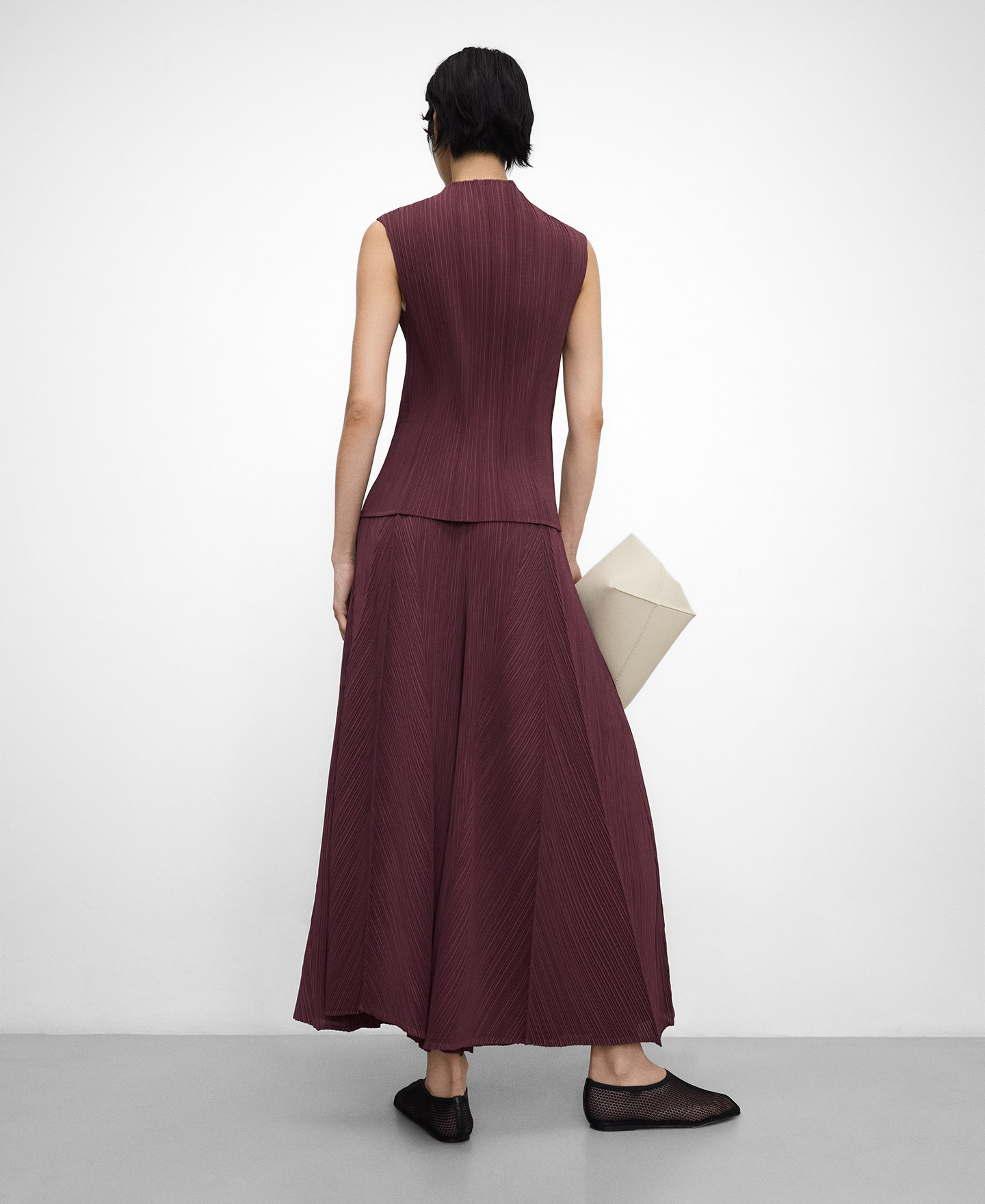 Crinkle palazzo trousers image number 2