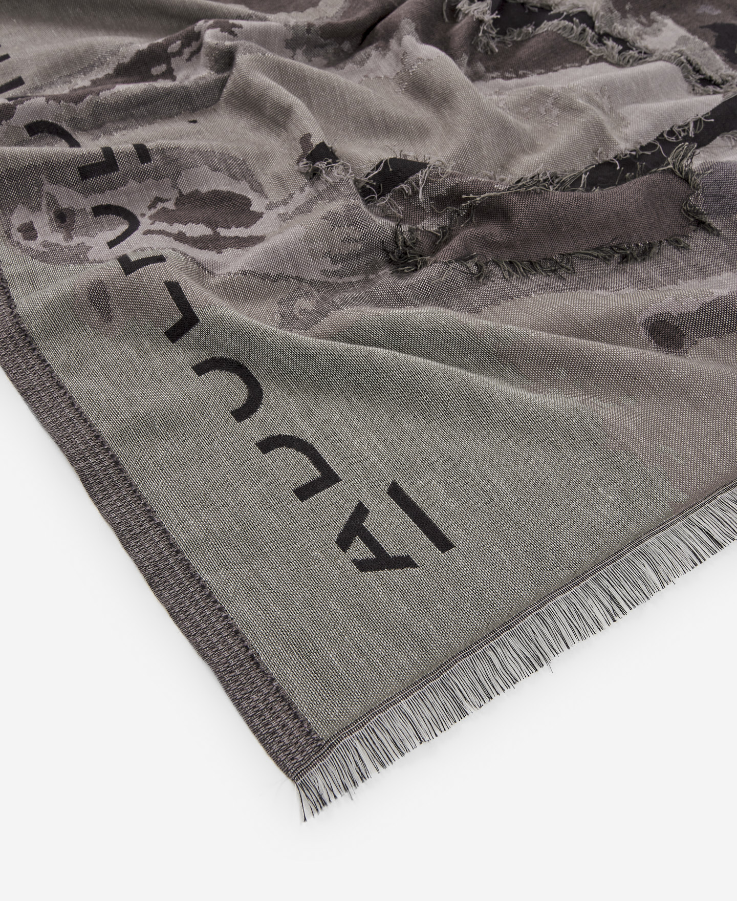 Organic cotton printed shawl woman image number 2