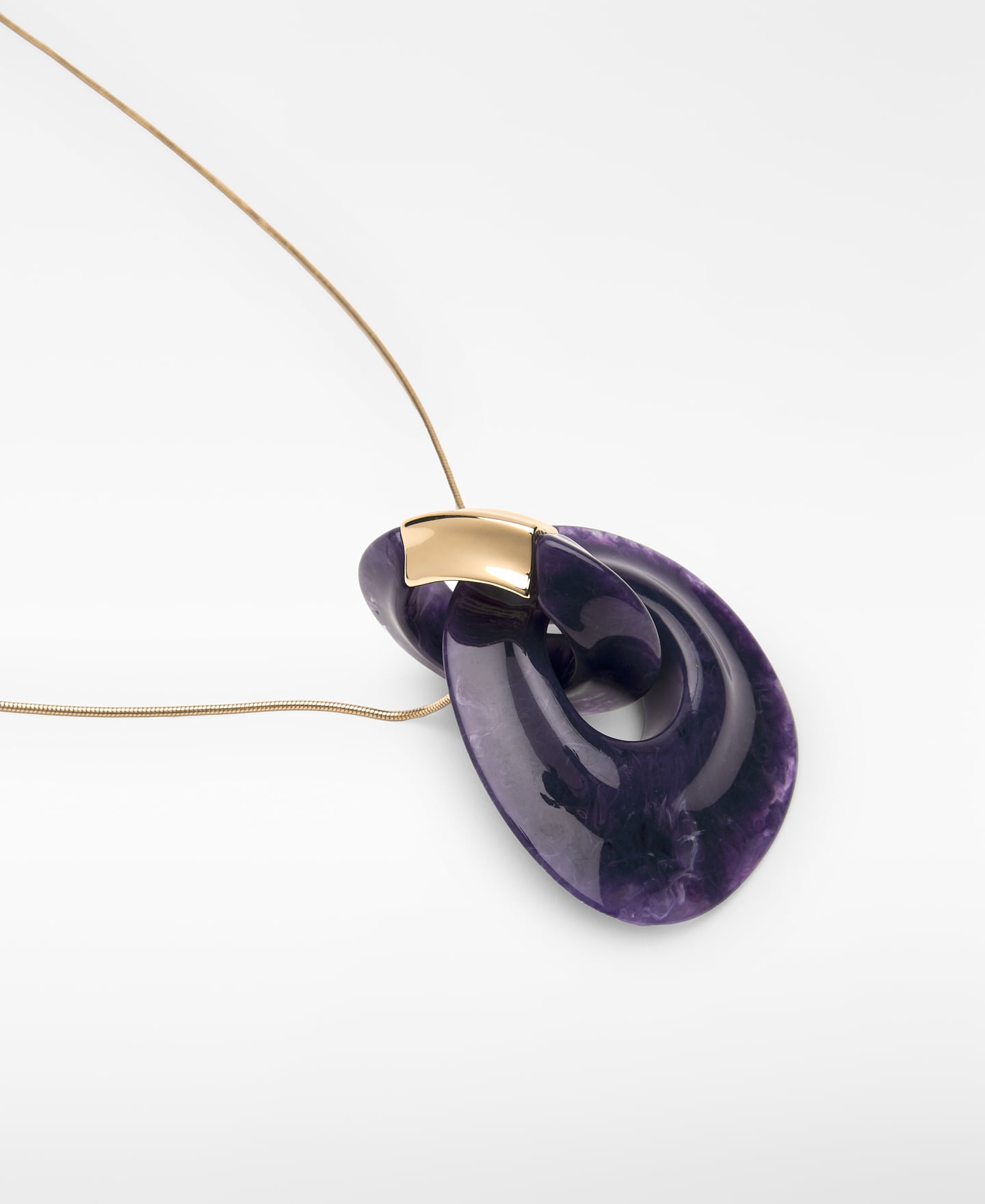 Resin hoops necklace image number 1