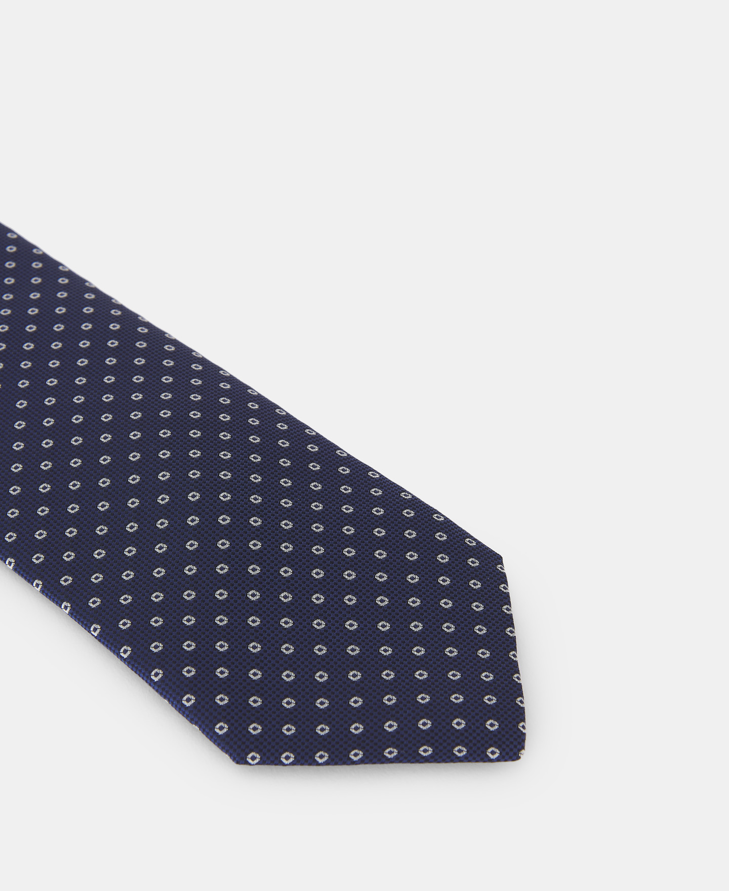 Blue tie circles in cupro and cotton image number 1