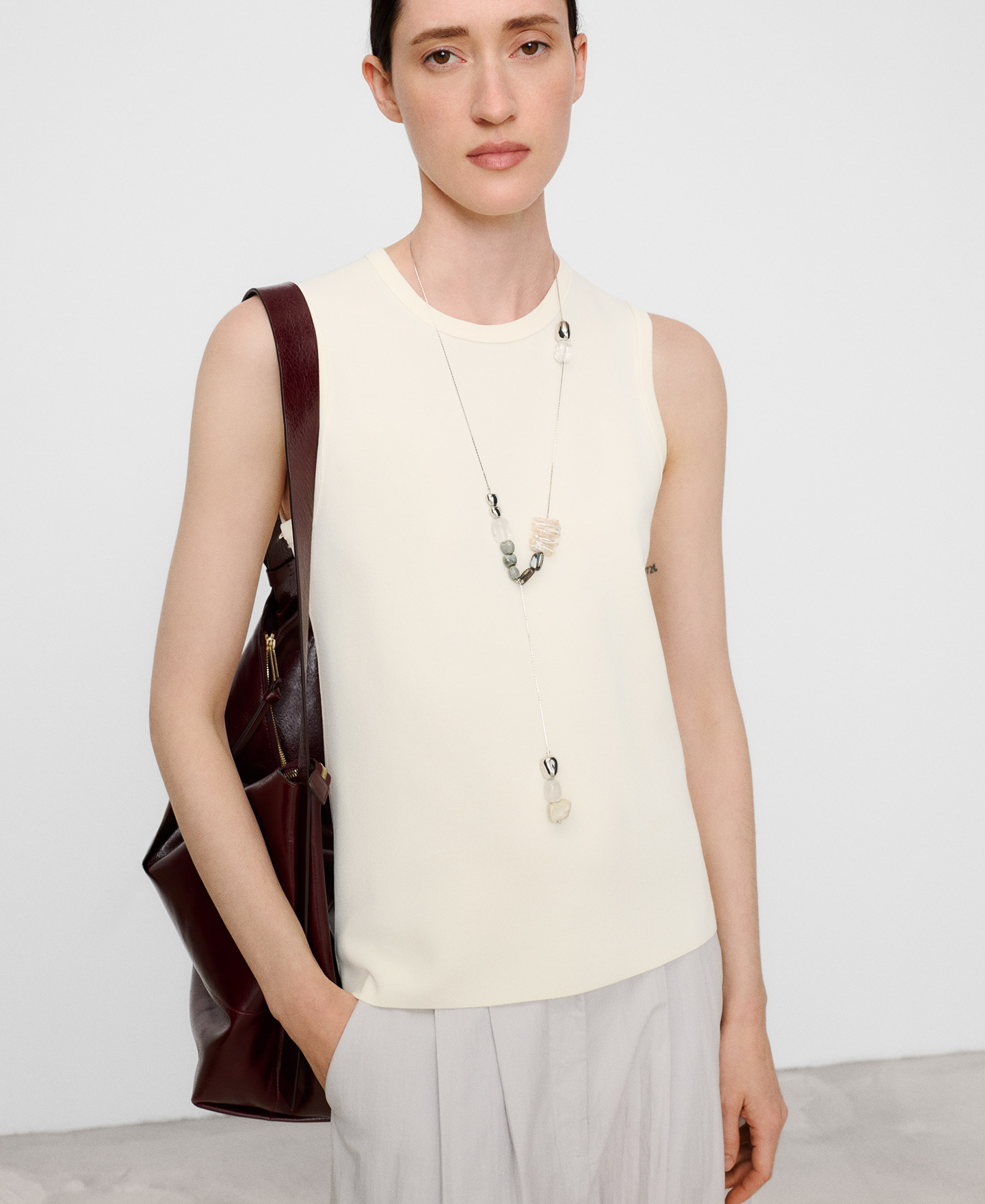 Knit tank top image number 0