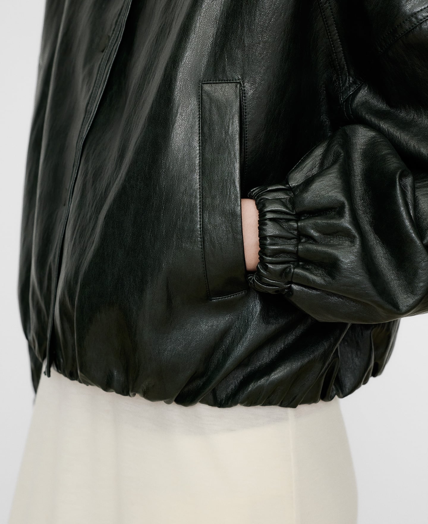 Bomber cuello chimenea Piel No Piel image number 3